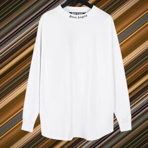 Palm Angels White Long Sleeve T-Shirt